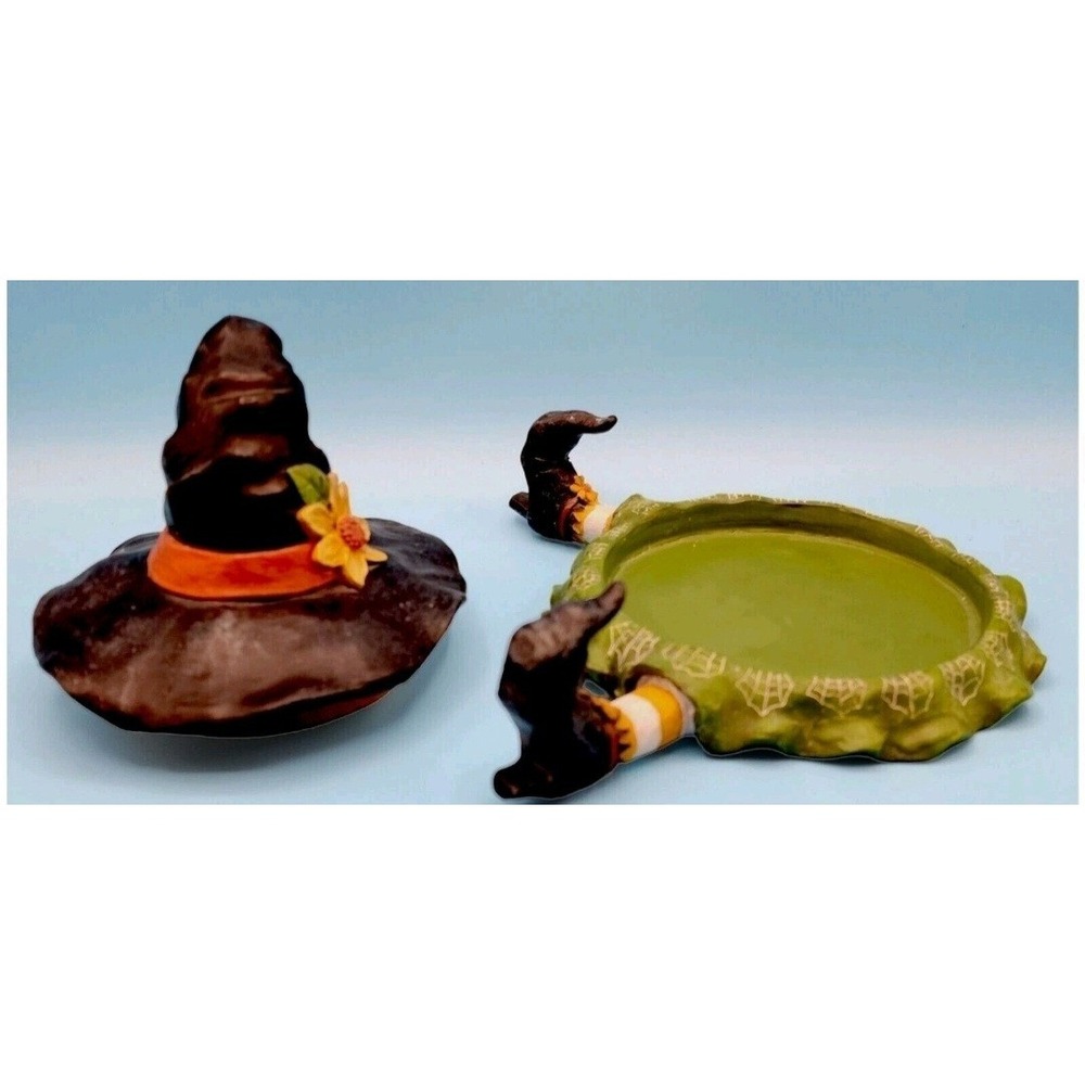 Kathy Hatch Witch Hat Candle Topper Base Feet Halloween 2001 Vintage Tag - Picture 7 of 9